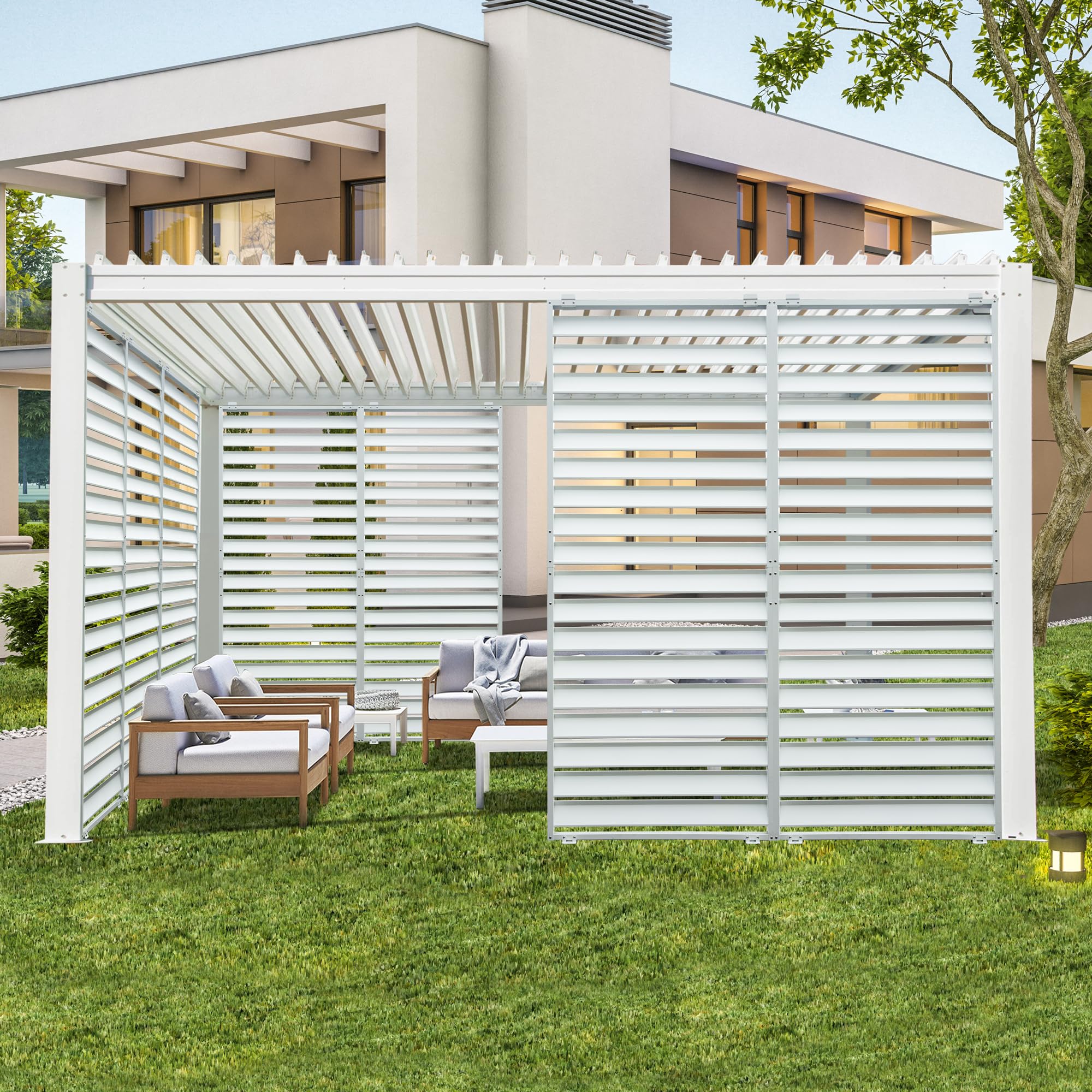Amazon.com: Domi Outdoor Louvered Pergola Accessories - Pergola